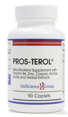 UniScience Pros-TEROL bottle with 900 mg plant sterols for daily support.