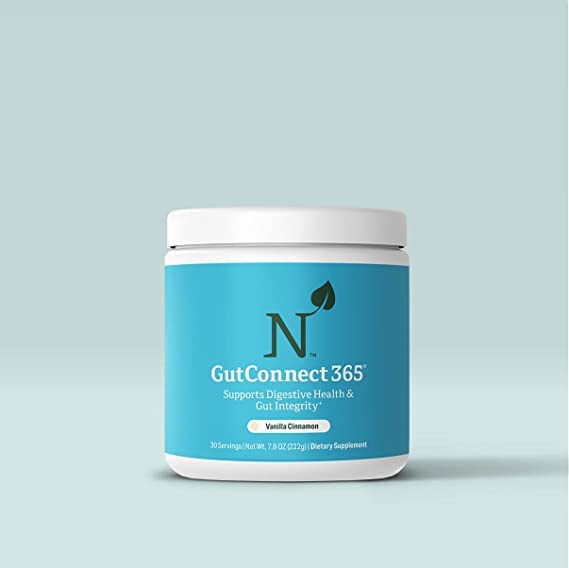 United Naturals Gut Connect 365 bottle with Vanilla Cinnamon flavor for a daily flavor boost