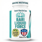 Universal Body Labs bariatric multivitamin bottle pour for easy daily post-op support