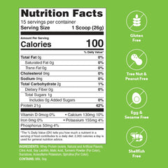 Unjury Lemon Lime protein scoop shows easy mixing into shakes or coffee.