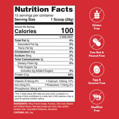 Unjury Strawberry scoop in bottle showing convenient serving size.