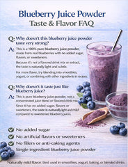 UNLEASH'D ORGANIC Blueberry Powder jar on counter for trusted organic quality.