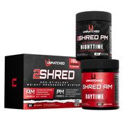 Unmatched 2Shred AM bottle shows daytime thermogenesis and fat metabolism potential.