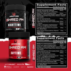 Unmatched 2Shred PM bottle highlights evening appetite support and recovery use.