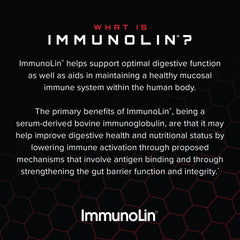 Measuring scoop of Unmatched Immuno-IGG unflavored powder for gut health support.