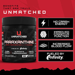 Graphic of fermented L-tyrosine and natural ingredients for energy and focus.