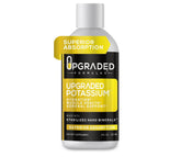 Upgraded Formulas Potassium bottle label highlights nano minerals for absorption