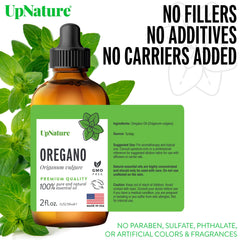 Close-up of UpNature oregano oil dropper for safe topical dilution