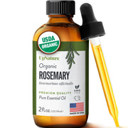 UpNature Rosemary Oil bottle pouring, highlighting purity for hair care
