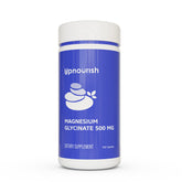 UpNourish Magnesium Glycinate 500mg capsules bottle front for daily wellness