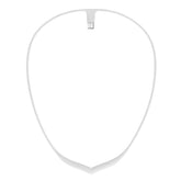 Upright GO Magnetic Necklace White closeup highlights sleek silicone finish for comfortable all-day wear.
