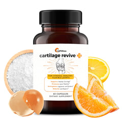 UpWellness Cartilage Revive bottle on table signals daily joint support.