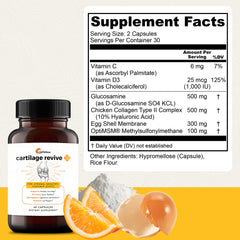 UpWellness Cartilage Revive capsules closeup shows easy to take form for joints.