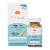Uqora Defend bottle pour showing daily bladder health support