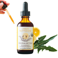 Urban Moonshine Original Digestive Bitters bottle pour for digestive comfort.