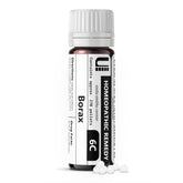 Urenus Borax 6C pellets bottle top view, lactose-free option for sensitive palates.