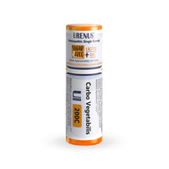 Urenus Carbo Vegetabilis 200C bottle for on-the-go, sugar-free use.