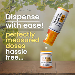 Close-up of Xylitol pellets in Urenus remedy for sugar-free use.