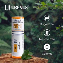 Dosing button dispensing a single Urenus pellet