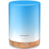 URPOWER 300ml diffuser front view with wood grain base and calm ambiance