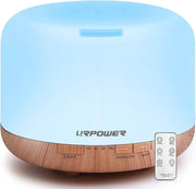 URPOWER diffuser 500ml on shelf with calm ambient glow
