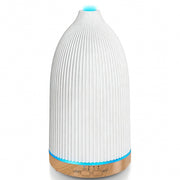 URPOWER essential oil diffuser with wood-grain base for cozy bedrooms and living rooms.