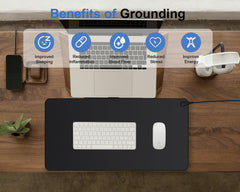 Urvoix grounding mat on bed for relaxation and calm evenings.