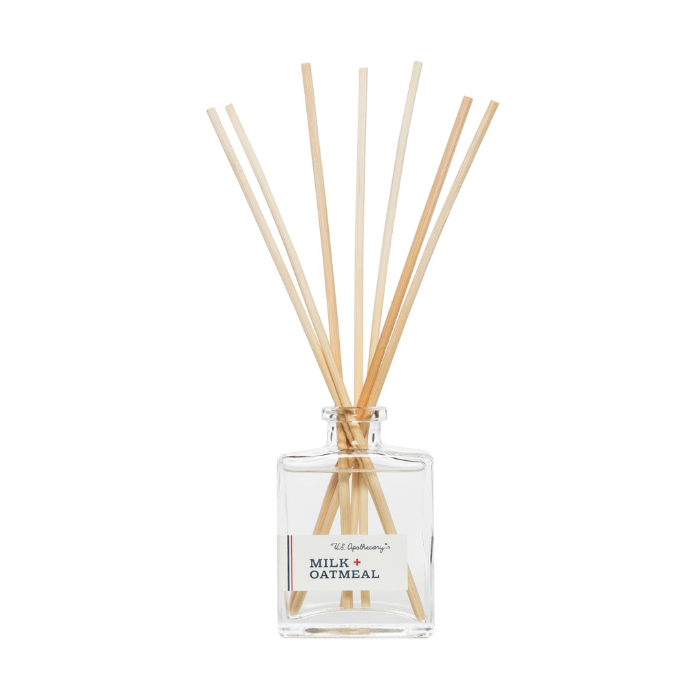 US Apothecary Milk and Oatmeal diffuser close-up showing creamy aroma for a cozy home