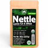 U.S. Wellness Naturals nettle tea 8oz loose leaves for a soothing infusion.
