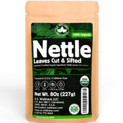 U.S. Wellness Naturals nettle tea 8oz loose leaves for a soothing infusion.