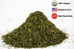 U.S. Wellness Naturals cut and sifted nettle tea ready for quick brew.