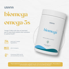 USANA BiOmega capsules in packaging ready for everyday nutrition.