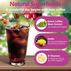 USTAR Skinny Coffee gluten-free instant coffee cup offers quick focus.