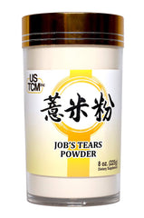 USTCM Job's Tears powder jar showing premium quality for easy daily tea prep