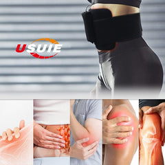 USUIE belt demonstrating pulse modes for faster comfort after activity.