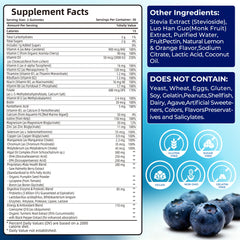 Utcils Mens Multivitamin Gummies bottle back lists ingredients for energy and heart support