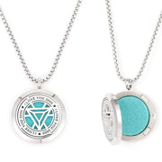 UTHOSMDO I Love You 3000 diffuser necklace close-up showing magnetic locket for mess-free diffusion.