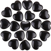 UU UNIHOM black obsidian heart stone palm set for calm energy and personal use.