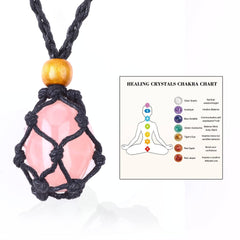 UU UNIHOM Green Aventurine Gemstone Necklace Set with weave rope pendant for energy balance