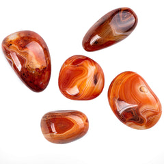 UU UNIHOM hand-polished agate worry stone reveals vibrant swirls and tactile calming texture.