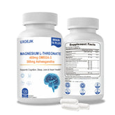 UXOEJIK Magnesium L-Threonate bottle with 2000mg formula for cognitive support.