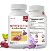 UXOEJIK saffron supplements bottle front for daily wellness and easy dosing