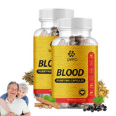 UYPO Blood Purifying Capsules front pack view highlighting vegan and gluten-free features.