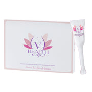 V-HEALTH bottle with pour applicator for convenient, hydrating use.