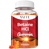 VAITE Betaine HCL Gummies bottle showing digestive support benefits.