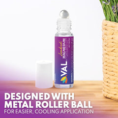 VAL Lombardi magnesium stick roll-on roller-ball close-up shows smooth, mess-free application