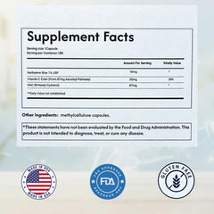Valboren Labs Methylene Blue capsules poured for easy dosing.
