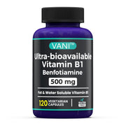 VANI benfotiamine bottle with 120 capsules for daily energy support