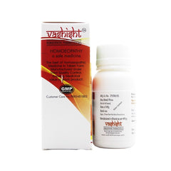 Label on Vashisht Rauwolfia Serpentina product emphasizing quality control