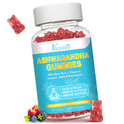 Vazatisi Ashwagandha Gummies mixed berry bottle for daily mood and immune support.